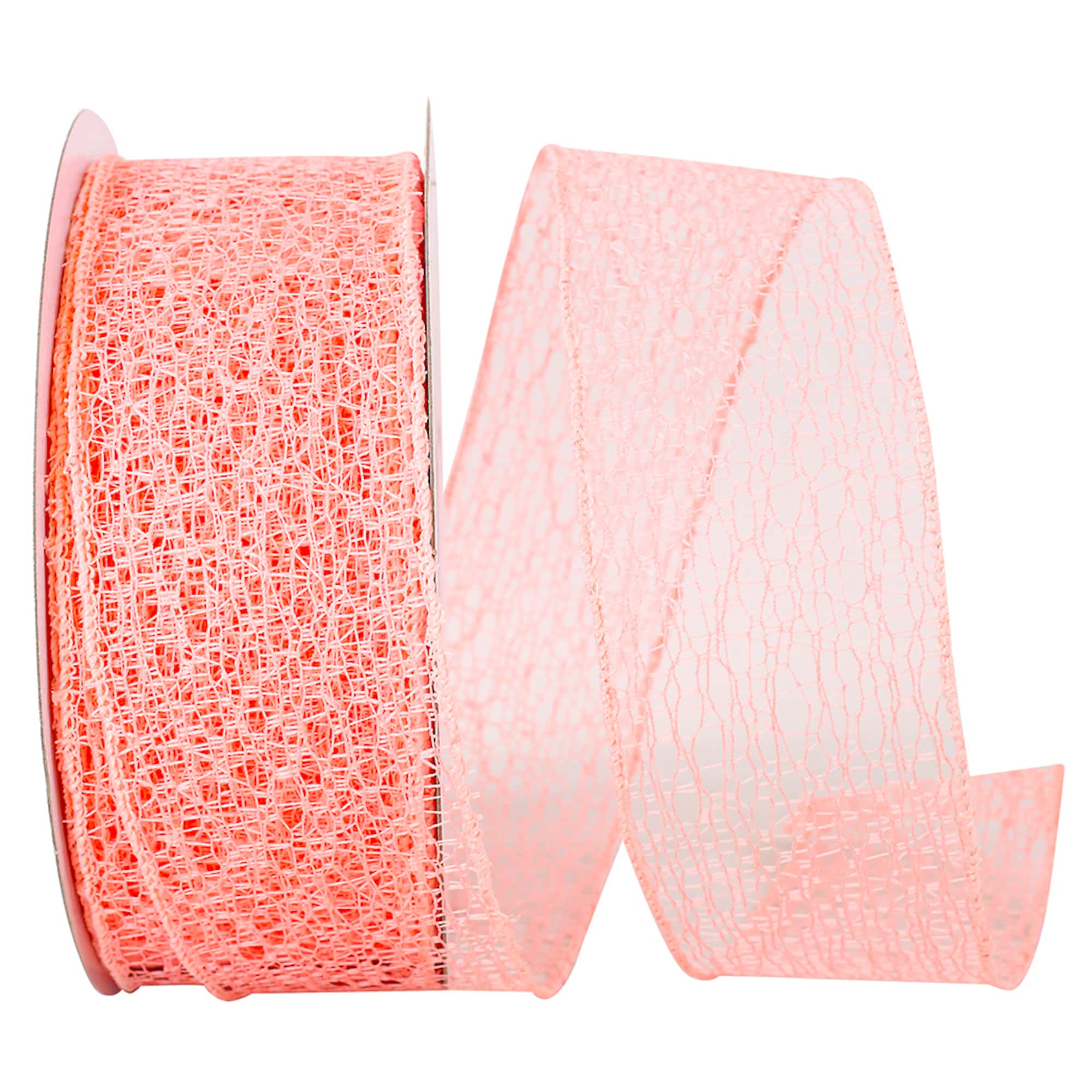 JAM Paper 2.5" x 25yd. Web Natural Wired Ribbon